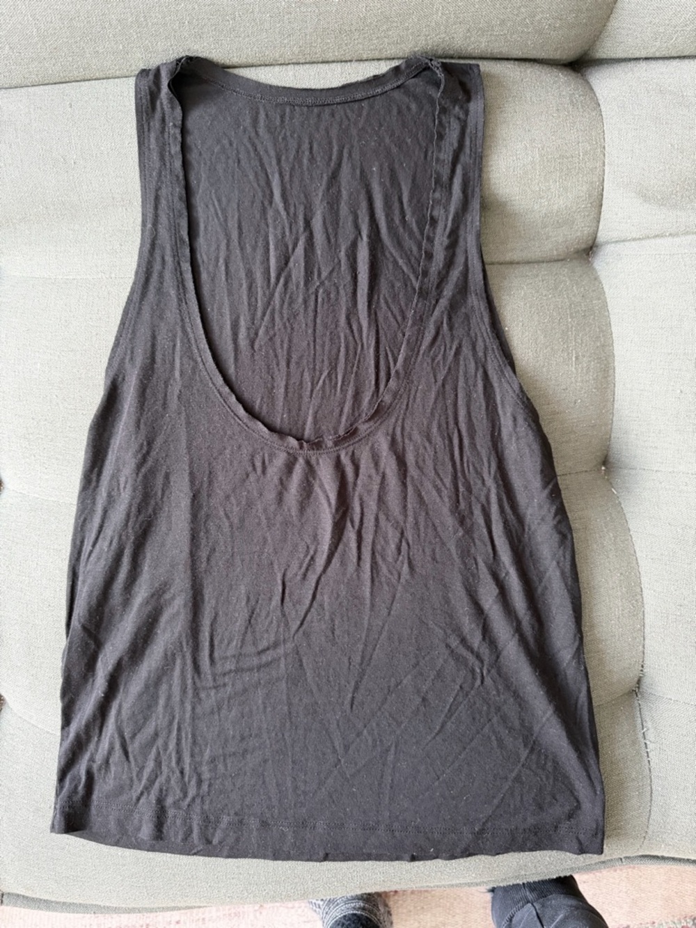 Joah Brown Black Scoop Neck Tank
